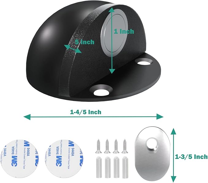 Magnetic Door Stoppers, No Drill Door Stops Magnetic Floor Mount Door Stopper - Image 2