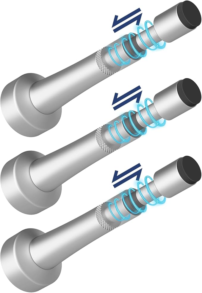3Pcs Adjustable Door Stopper, 3.07-4.45in Aluminum Door Stoppers by brieieziy