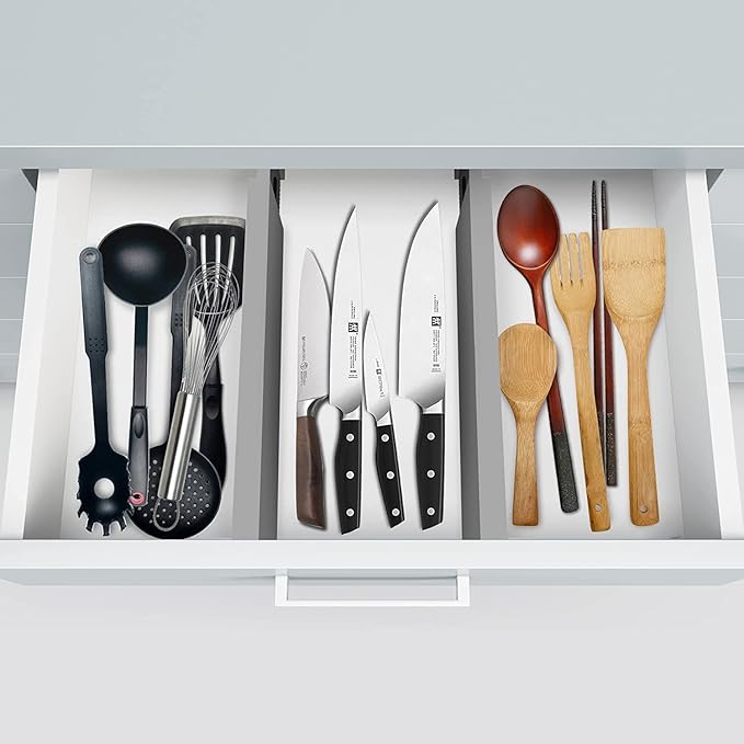 Adjustable Bamboo Drawer Divider Organizers - Image 4
