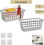 2 Pack Hanging Storage Basket, Bathroom Basket, Household Goods, - Image 4