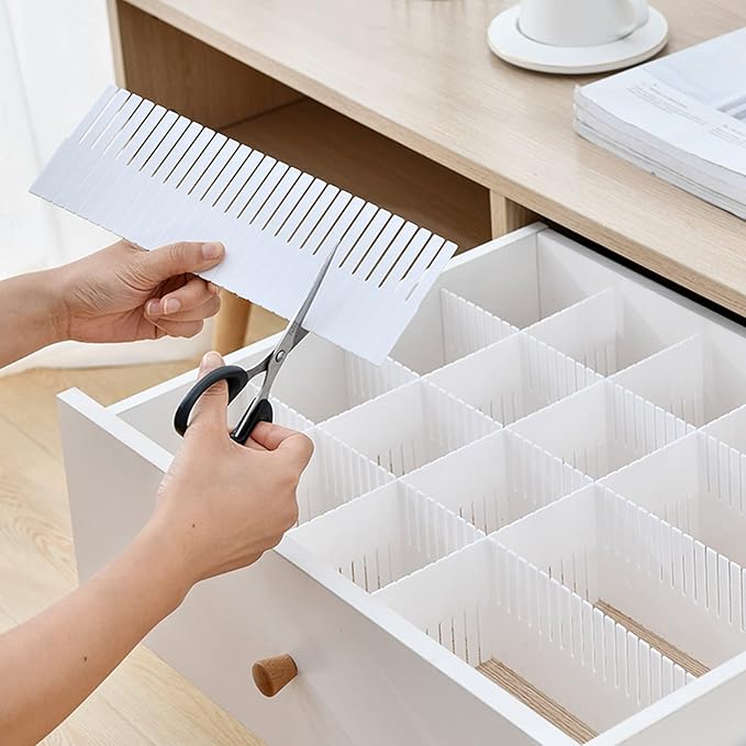 20PCS DIY Plastic Grid Drawer Dividers, Large Adjustable Drawer Storage - Image 3