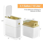 MOPALL Touchless Bathroom Trash Can - Image 7