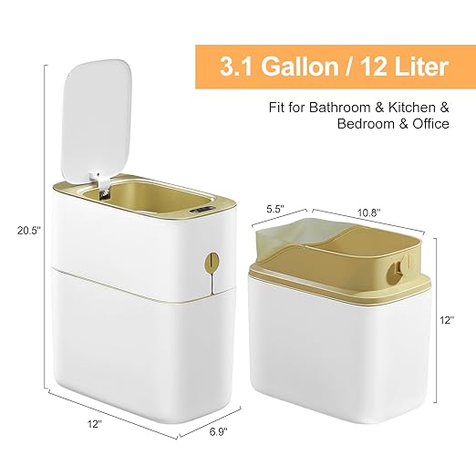 MOPALL Touchless Bathroom Trash Can - Image 7