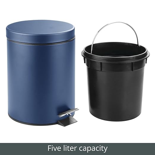 mDesign Pedal Bin — Metal Waste Bin - Image 6