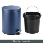 mDesign Pedal Bin — Metal Waste Bin - Image 6