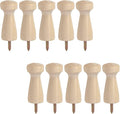 KUMGROT 10pcs Wood Coat Wall Mounted Hooks Decorative Heavy Duty Robe Hooks by KUMGROT