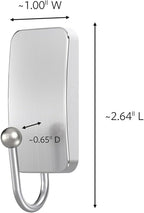 Command Small Bath Hook, Holds up to 1 lb, 1 Satin Nickel Shower Hook - Image 4