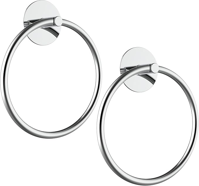 SetSail Adhesive Towel Holder for Bathroom Wall Stainless Steel Hand Towel Ring by SetSail