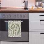 Cute Botanic Dish Towels for Drying Dishes, Absorbent Decorative Sage Green - Image 5