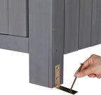 Outvita 70in Outdoor Storage Shed, Waterproof Wooden Garden Storage Cabinet with Lockable Door, Grey - Image 4
