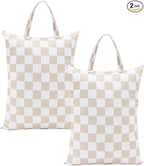 Checkered 2 Pcs Large Travel Laundry Bags by Ohocut