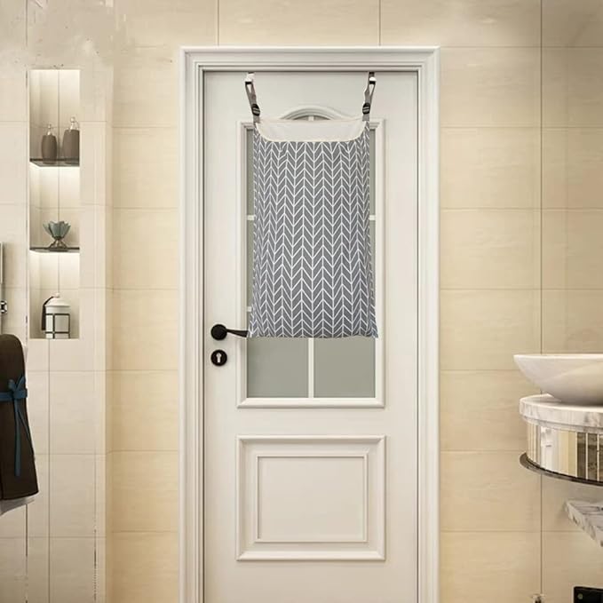 Adjustable Space Saving Door Hanging Laundry Hamper Bag - Image 5