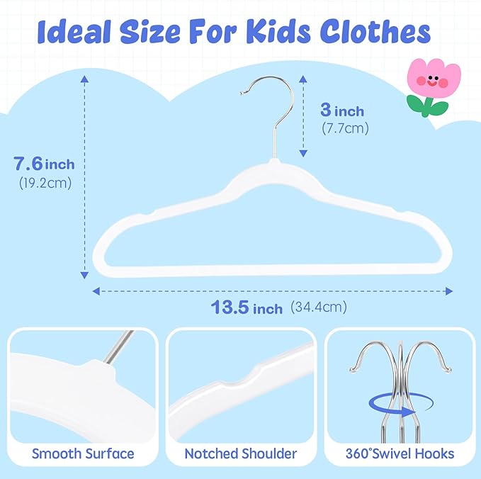 HOUSE DAY 13.5 Inch Kids Hangers 50 Pack - Image 2