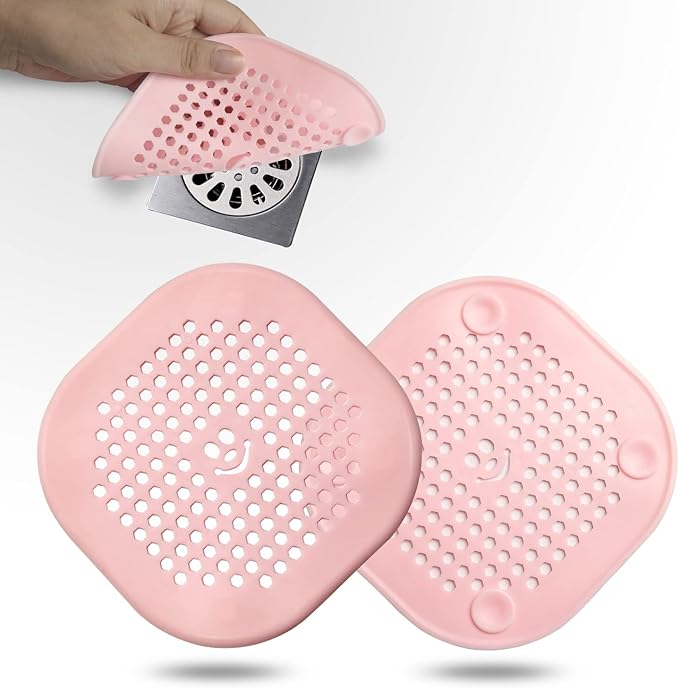 2 Pack Drain Hair Catcher Silicone Drain Protector Bathroom Accessories Hair by Couidlmakeslifecolorful