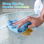 HOMEXCEL Blue Microfiber Cleaning Cloth 12 Pack, 12.5 x 12.5 inch Microfiber - Image 3