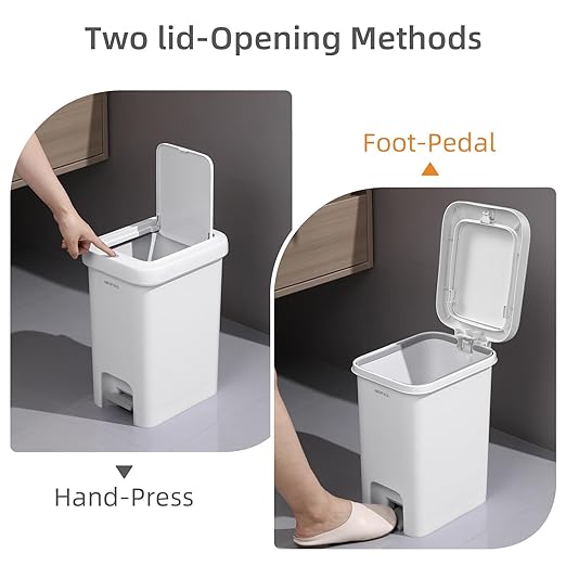 MOPALL 21.5L/5.7Gal Slim Bathroom Trash Can - Image 2
