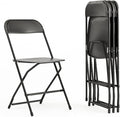 Flash Furniture Hercules Series Plastic Folding Chairs for Parties and Weddings, Stackable Commercial Event Seats with 650-lb. Static Weight Capacity, Set of 4, Black by FlashFurniture
