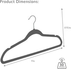 Simplify Slim Velvet Clothes Hangers | 25 Pack | Non-Slip | Shirts | Suit | - Image 5