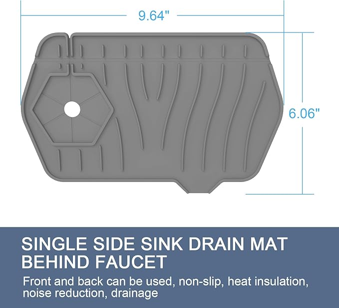Sink Drain Mat - Unilateral Faucet Guard - Image 5