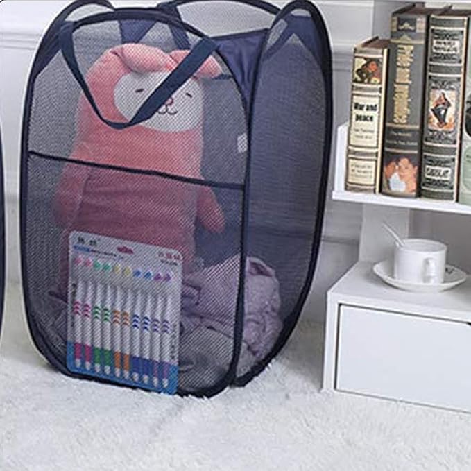 Pop up Laundry Hamper, Foldable Mesh Clothes Hamper - Image 5