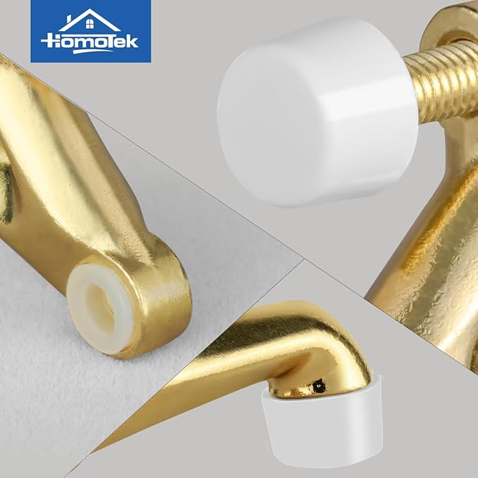 HOMOTEK 4 Pack Hinge Pin Door Stoppers, Adjustable Deluxe Heavy Doorstops - Image 4