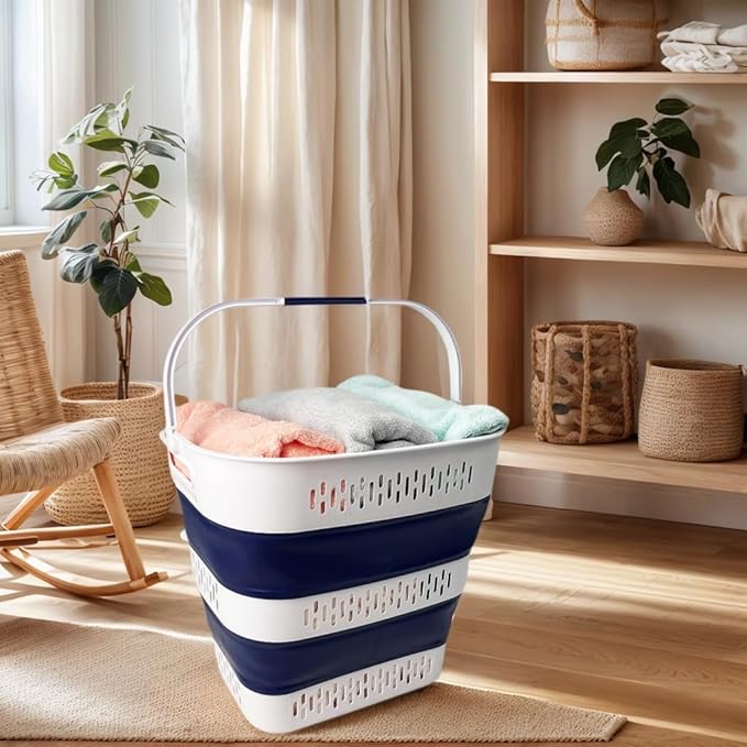 SAMMART 38L Collapsible Plastic Laundry Basket - Image 6