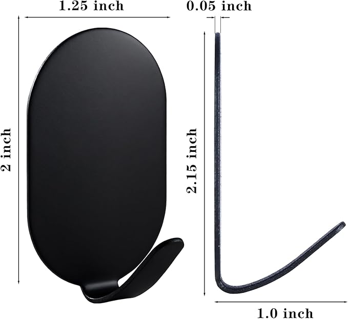 Sticky Adhesive Hooks for Hanging, Key Hooks, Stainless Steel Wall Hooks - Image 3