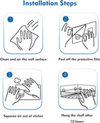 LAIGOO 8 Pcs Replacement Corner Shower Caddy Adhesive Hook Stickers, No - Image 6