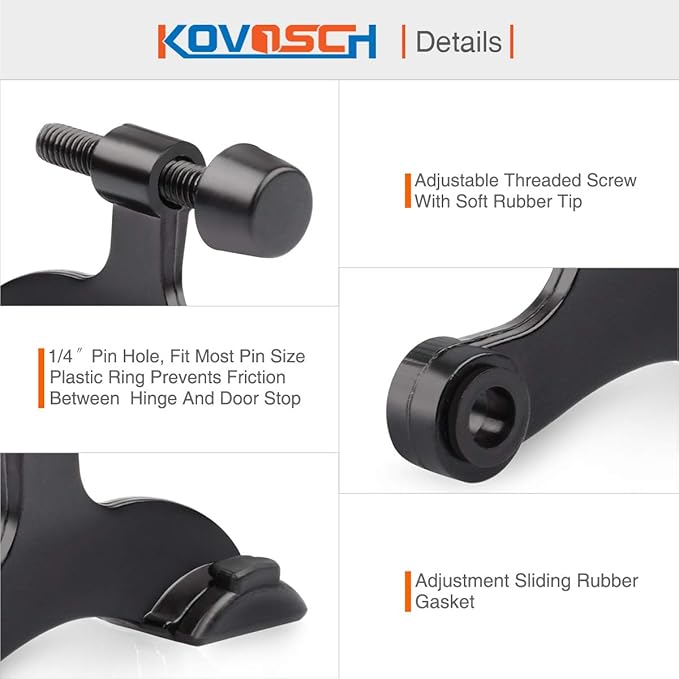 10 Pack Hinge Pin Door Stopper Black - Image 4