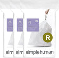 simplehuman Code R 60 Count, Dispenser Pack Custom Fit Liners, Drawstring Trash by Simplehuman