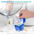 Blue Denture Bath Case Cup Box Holder Storage Container - Image 4