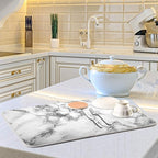Black Grey Marble Dish Drying Mat 16x18 - Image 6