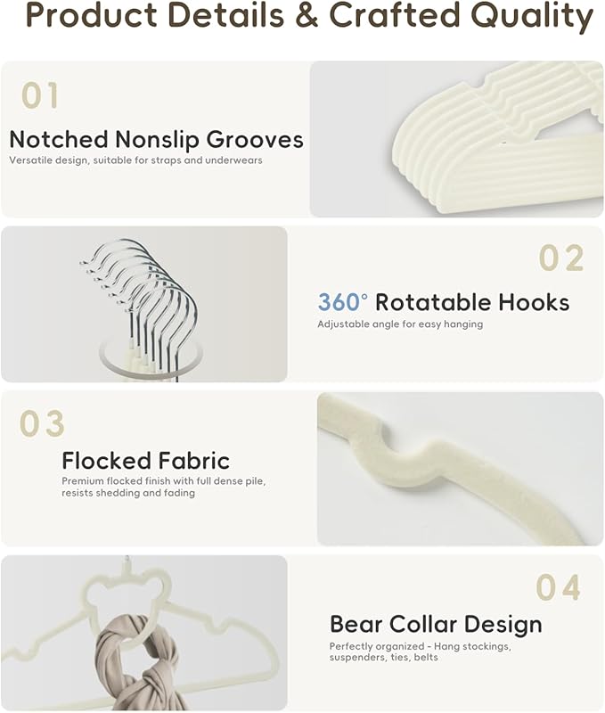 GoodtoU Velvet Hangers 50 Pack - Image 4