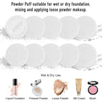 10pcs Powder Puff Cotton Cosmetic Powder Face Makeup Puffs Pads - Image 2