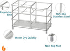 Urbanstrive 304 Stainless Steel Bathroom Toothbrush Holder Toothpaste Holder - Image 3
