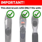 4 Pack Dish Brush Refills, Dish Brush Replacement Head - Image 2