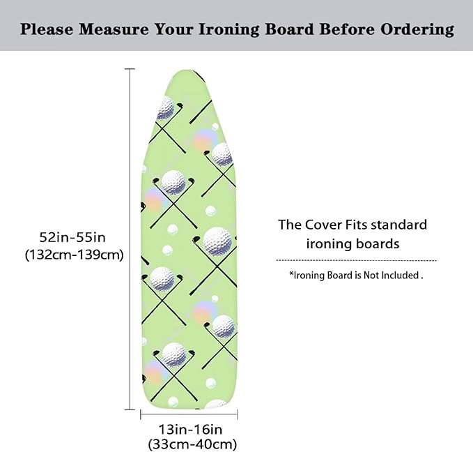 Golf Ball Ironing Board Cover 54x15 inches, Modern Golf Sport Applicable - Image 5