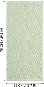 Artoid Mode 1 Pc Light Green 3D Diamond Grid Jacquard Hand Towels - Image 8