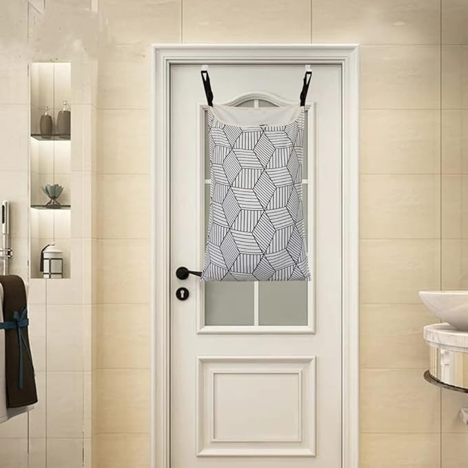 Adjustable Space Saving Door Hanging Laundry Hamper Bag - Image 5