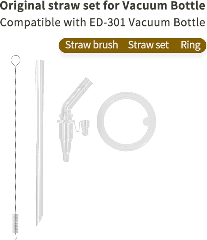 Evorie Replacement Straw Set for 11 Oz Stainless Steel Sippy Cup, Includes - Image 2