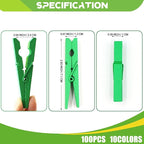 100 Pcs Colored Clothes Pins Wooden, Colored Clothespins - Image 7
