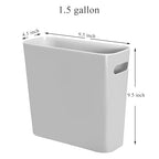 Youngever 1.5 Gallon Slim Trash Can, Plastic Garbage Container Bin, Small Trash - Image 2