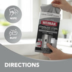 Weiman Microfiber Cloth for Stainless Steel, Safely Traps and Removes Dirt - Image 8