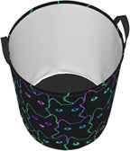 Funny Black Cats Laundry Hamper Bag - Image 2