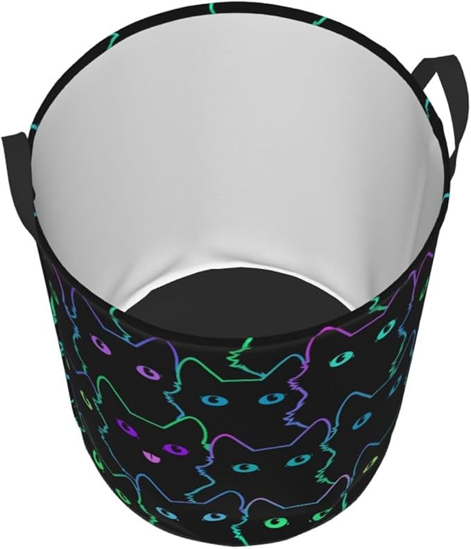 Funny Black Cats Laundry Hamper Bag - Image 2