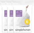 simplehuman Code E 60 Count, Dispenser Pack Custom Fit Liners, Drawstring Trash by Simplehuman