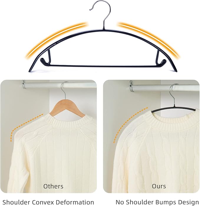 Nature Smile Non Slip PVC Coating Sweater Hangers, Dress Suit Coat Hangers - Image 4