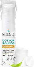 NOLEO Organic Cotton Rounds, Small 2″ Pressed & Lint-Free, Biodegradable & by NOLEO