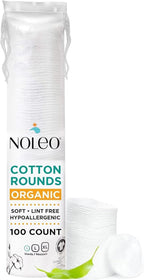 NOLEO Organic Cotton Rounds, Small 2″ Pressed & Lint-Free, Biodegradable & by NOLEO
