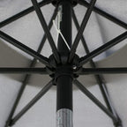 Sunnyglade 9' Patio Umbrella Outdoor Table Umbrella with 8 Sturdy Ribs (Grey) - Image 2